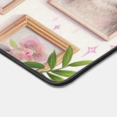 Girl Desktop AI Robot Pink Tech Girls Desk Mat Schreibtischunterlage (Ecke)