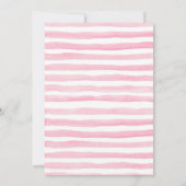 Girl Dino Birthday Party Einladung (Rückseite)