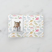 Girl Dinosaur Birthday Einladung Pink Dinosaur (Innenseite)