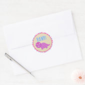 Girl Dinosaur Birthday Stickers Pink Dinosaurier (Umschlag)