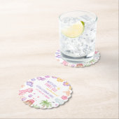 Girl Dinosaur Birthday Untersetzer (Vor Ort)