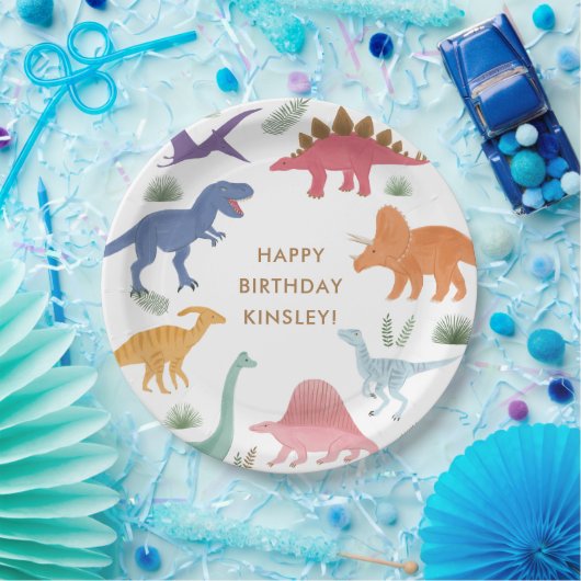 Girl Dinosaur Geburtstagsparty Pappteller (Party)