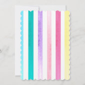 Girl Dinosaur Party in Pastelltönen Einladung (Rückseite)