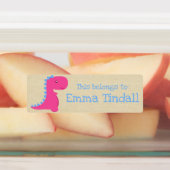 Girl Dinosaur School Labels Etiketten (Befestigt)