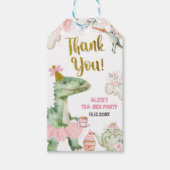 Girl Dinosaur Tutu Tea-Rex Gift Tags Geschenkanhänger (Vorderseite)