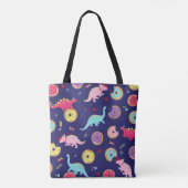 Girl Dinosaurier und Donuts Tote Bag Tasche (Rückseite)