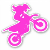 Girl Dirt Bike Aufkleber (Vorderseite)