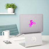 Girl Dirt Bike Aufkleber (Laptop auf Schreibtisch)