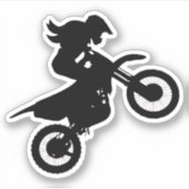 Girl Dirt Bike Aufkleber (Vorderseite)