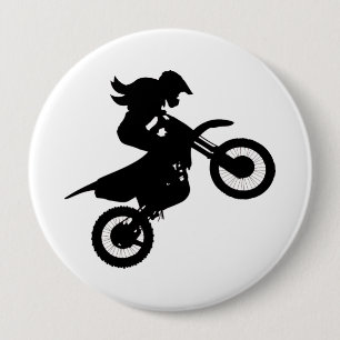 Girl Dirt Bike Button