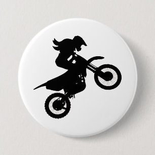 Girl Dirt Bike Button