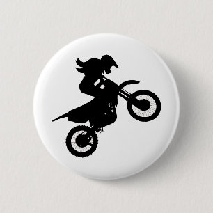 Girl Dirt Bike Button