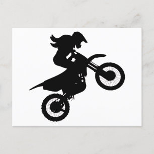 Girl Dirt Bike Postkarte