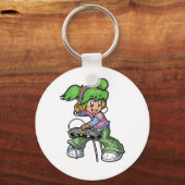 Girl DJ Schlüsselanhänger (Vorderseite)