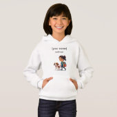 Girl & Dog Hoodie – Custom Name (Vorne ganz)