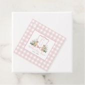 Girl Dog Pink Gingham Gefälteags Geschenkanhänger (Beispiel)