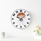 Girl Doing Karate Clock Große Wanduhr