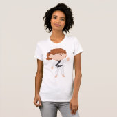 Girl Doing Karate Womens T - Shirt (Vorne ganz)