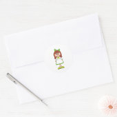 Girl Doll Classic Round Sticker