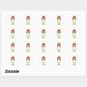 Girl Doll Classic Round Sticker (Blatt)