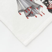 Girl Doll Spooky Halloween Thema mit Namen Fleecedecke (Ecke)