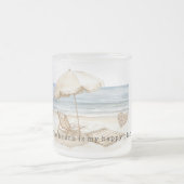 Girl Dress Beach Happy Place Sea Shell Heart Mattglastasse (Mittel)