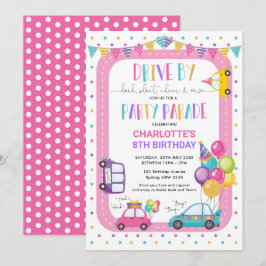 Girl Drive By Birthday Parade Quarantine Party Einladung