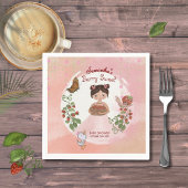 Girl & Duckling 'Berry Sweet' Party Paper Napkin Serviette
