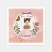 Girl & Duckling 'Berry Sweet' Party Paper Napkin Serviette (Vorderseite)
