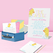 Girl Ducky 1. Geburtstagszeit Kapselnotiz Notizblock