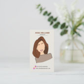 Girl Earring Display Card Visitenkarte (Stehend Vorderseite)