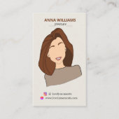 Girl Earring Display Card Visitenkarte (Vorderseite)