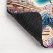 Girl Eating Carnival Cotton Candy Mousepad (Ecke)