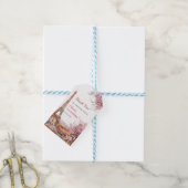 Girl Eiffel Tower Paris 1. Geburtstag Geschenkanhänger (Mit Garn)