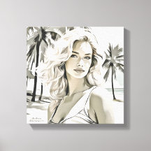 Girl Elegant in Schwarz und Weiß