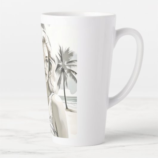 Girl Elegant in Schwarz und Weiß Milchtasse (Rechts)