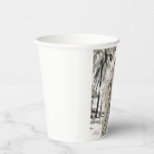 Girl Elegant in Schwarz und Weiß Pappbecher (Rechts)