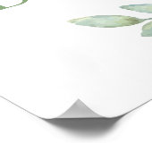 Girl Elephant Baby Dusche Begrüßungszeichen Rosa G Poster (Ecke)