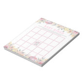 Girl Elephant Baby Dusche Bingo Spielkarten Notizblock (Rotiert)