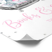 Girl Elephant Baby Duschgeschenk Tafelschild Poster (Ecke)