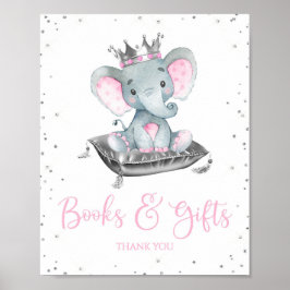 Girl Elephant Baby Duschgeschenk Tafelschild Poster