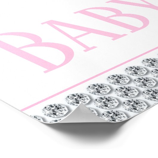 Girl Elephant Baby Duschzeichen Poster (Ecke)