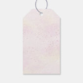 Girl Elephant Baby Shower Fevor Geschenkanhänger (Rückseite)