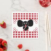 Girl Elephant Birthday Serviette (Beispiel)