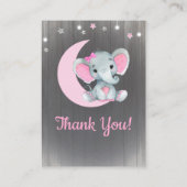 Girl Elephant Book Request Card für Babydusche Begleitkarte (Rückseite)