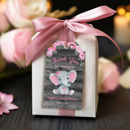 Girl Elephant Duwer Blumenpinke Geschenktasten für Geschenkanhänger
