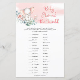 Girl Elephant Eucalyptus Baby Rund um die Welt