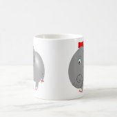 Girl Elephant mit Red Bow Niedlich Kaffeetasse (Mittel)