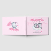 Girl Elephant Pink Baby Dusche Gästebuch (Voll)