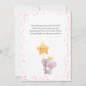 Girl Elephant Sweet Little Peanut Baby Dusche Einladung (Rückseite)